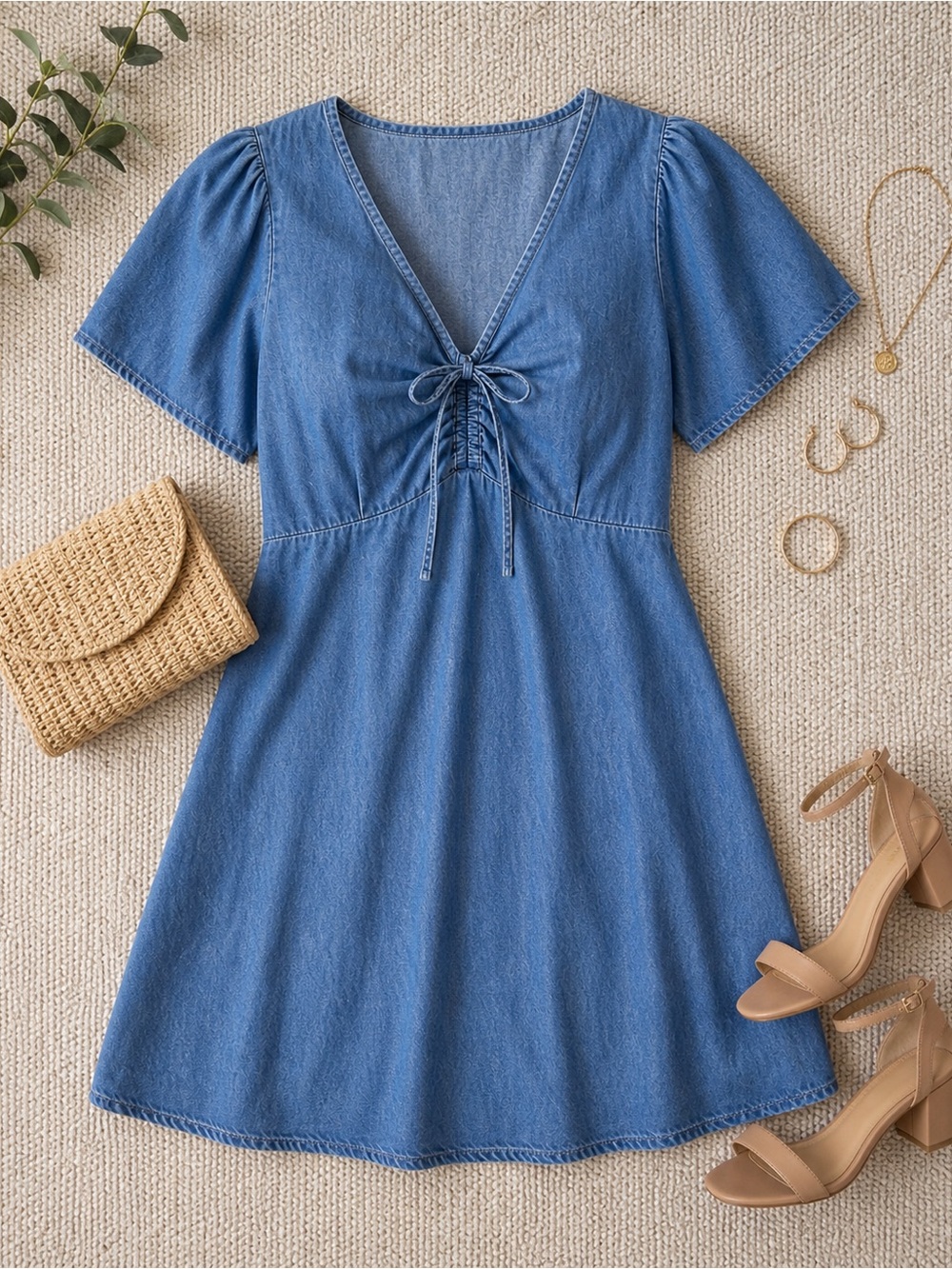Levi’s Plus Size Chambray Denim Mini Dress Size 4X NWT Casual Summer